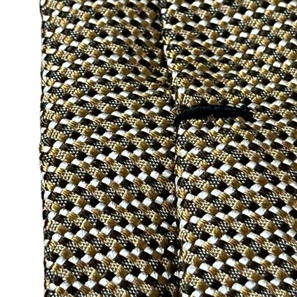 Jos A Bank Signature Collection Mens 100% Silk Gold Mens Neck Tie 59" x 4" - Picture 6 of 16
